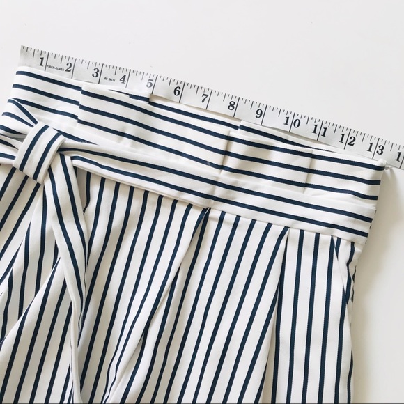 ZARA Striped Paperbag Shorts - Picture 6 of 9